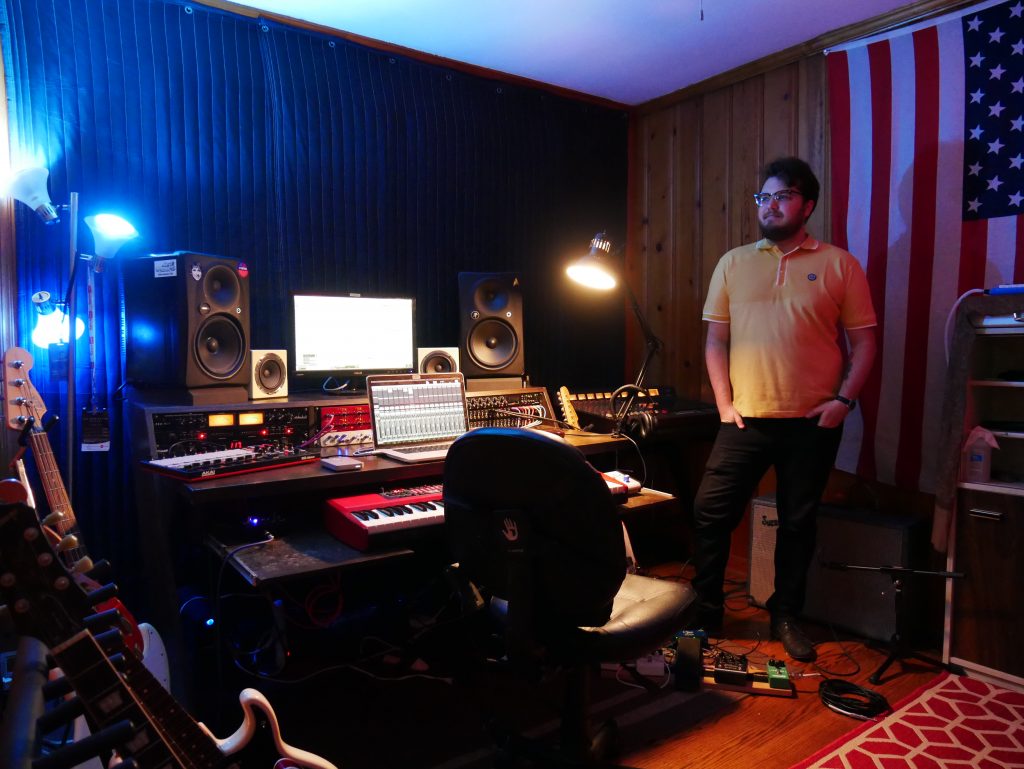 Nate Bridges Of Black Market At His Studio In Nashville, TN