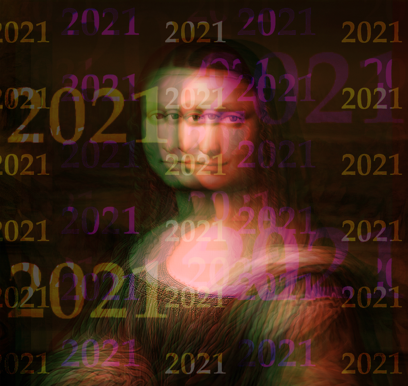 Mona LIsa Graphic created by Keith Walsh for Spotify Here Comes 2021 Playlist