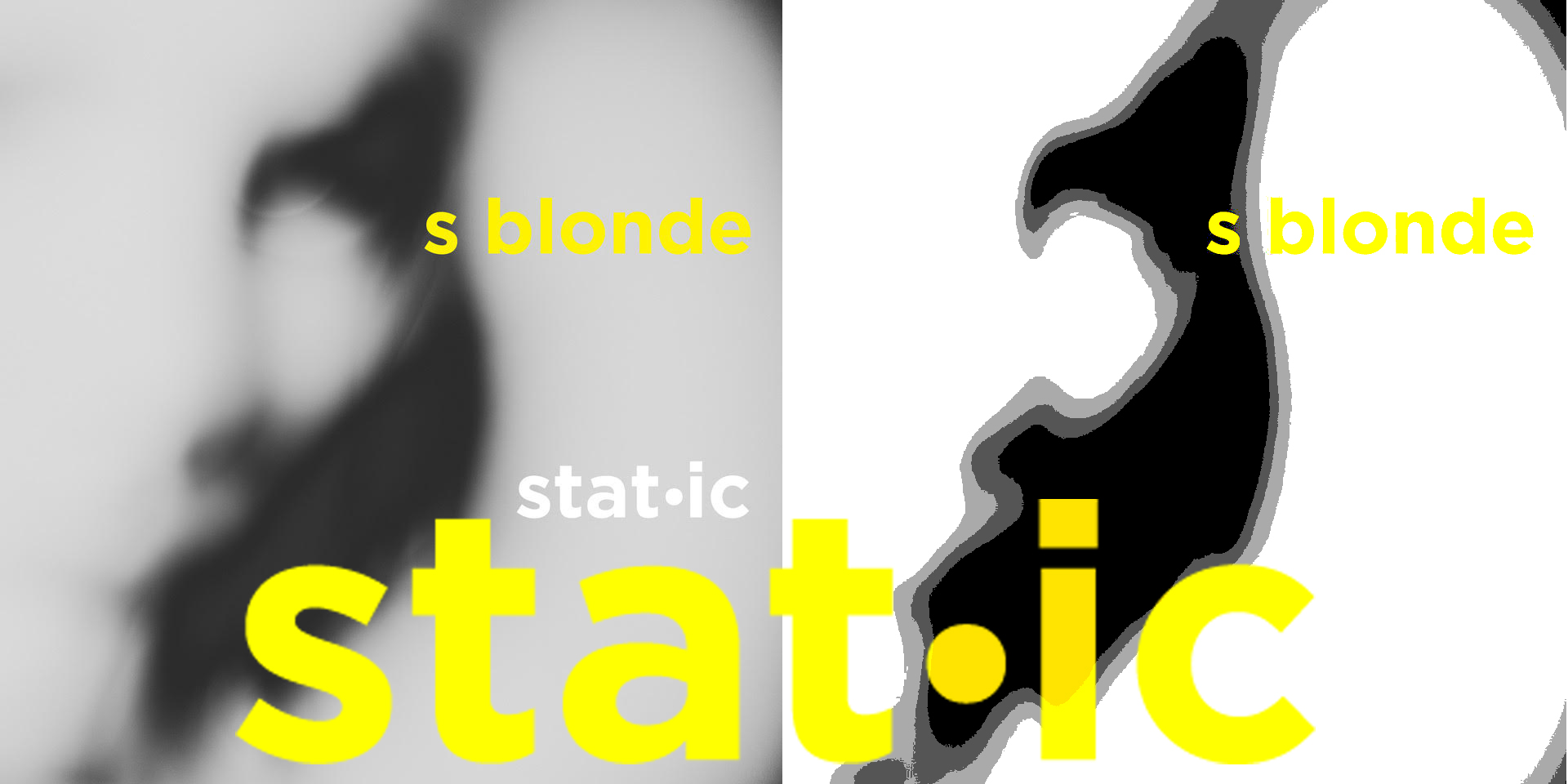 Static logo and cover art for Static's debut 'S Blonde.'