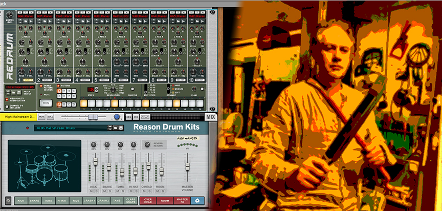 Reason ReDrum and Reason Drum Kits Alongside Gilles Snowcat Creating Beats