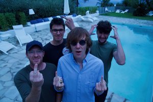 Tom Cridland's band at a villa in Capri. (L-R) Andy Baker, Harry Michael, Tom Cridland and Justin Woodward.